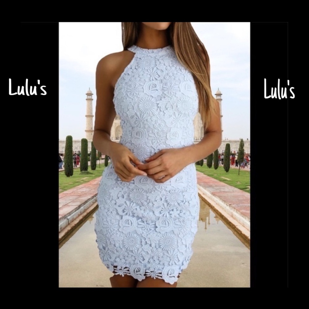 Lulu’s Love Poem White Lace Mini Dress Medium